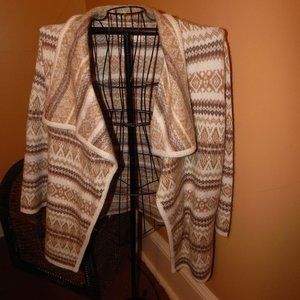 Matilda Jane Good Hart Deveaux Bank Womens Fair Isle Sweater Jacket Size Large